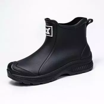 2025 New Design Men Fashionable Outdoor Anti-Slip Waterproof Rain Shoes Rain Shoes 40 чёрный