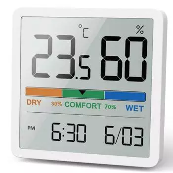 2025 New Digital Home Indoor Temperature Humidity Meter LCD Digital Thermometer Hygrometer Sensor Gauge Weather Station белый