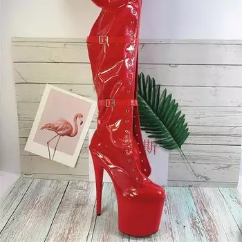 2025 new direct sales spring and autumn artificial wool average size viscose shoes red elastic women s tall tube round head fashion boots 34 красный