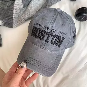 2025 New Embroidered Baseball Cap Women Spring and Autumn Versatile Casual Sun Protection Sun Hat Make Your Face Look Smaller Wide Brim Brim Hat Cross Light gray, M(56-58cm) Default Size