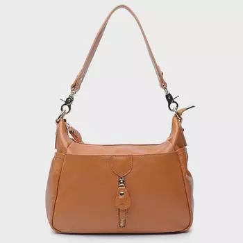 2025 New European & American Style Genuine Leather Dumpling Shoulder & Crossbody Bag коричневый