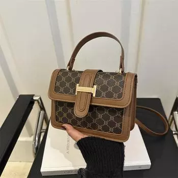 2025 New Fashion Handheld Women s Bag Premium Textured Women s Bag Retro Versatile Small Square Bag One Shoulder Crossbody Bag белый