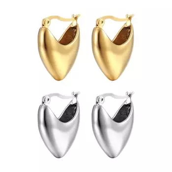 2025 New Fashion Niche Titanium Steel 18K Gold Irregular U-Shaped Hollow Earrings Earrings Women s Fashion