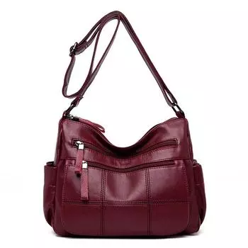 2025 New Fashionable Women s Shoulder Bag, Soft Leather Bag, Casual Versatile Diagonal Cross Bag 28x12x22cm
