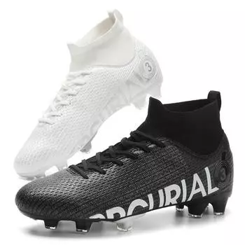 2025 new FGTF football shoes men s breathable high-top long and short nail football shoes grass training shoes 31