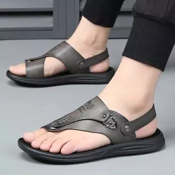 2025 new flip-flops men s slippers premium non-slip sandals men s summer wear casual Korean version of trendy beach shoes 38