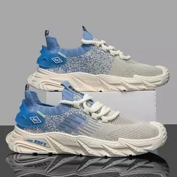 2025 new fly-woven mesh shoes men s casual sports coconut shoes spring and summer versatile breathable student tide shoes 39 бежевый