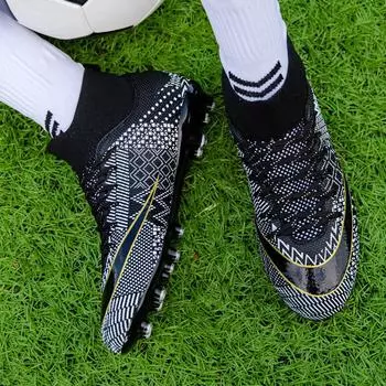 2025 new football shoes men s and women s TF broken nails youth and children s students AG long nails competition training shoes 34
