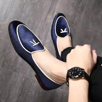 2025 new foreign trade spring and autumn casual shoes large size men s Korean version lazy shoes size 38-48 Amazon 38 чёрный