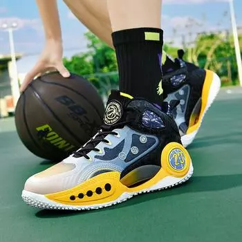 2025 new German luminous basketball shoes spring and summer non-slip wear-resistant sports shoes youth friction sound training shoes 35