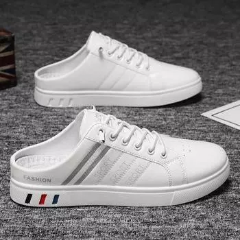 2025 New Half Slip-on Shoes Men Comfortable Flat Shoes Casual Men s Shoe Breathable Man Sneakers Comfortable Driving Loafers 39