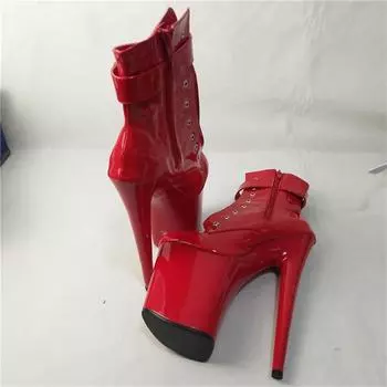2025 new hate sky high waterproof table high heels lace waterproof table short women s boots 34 красный