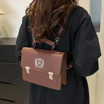 2025 New Japanese JK Uniform Backpack British Retro Handbag Multi-purpose Large-capacity Lock Messenger Bag