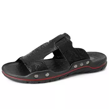 2025 New Large Size Outdoor Beach Shoes Men s Casual Sandals Shoes 38 чёрный