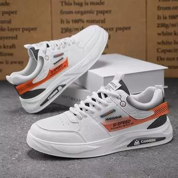 2025 new little white board shoes men s spring youth students outdoor sports non-slip and wear-resistant Korean version breathable tide shoes 39