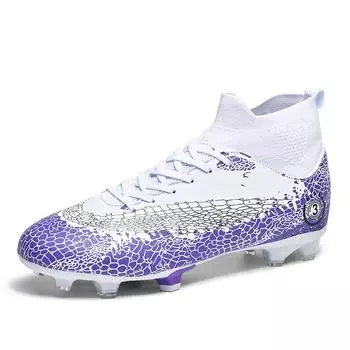 2025 new long nail broken nail football shoes men s youth breathable high top football shoes grass training shoes 35