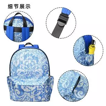 2025 new men s and women s versatile backpack street trend schoolbag large-capacity Korean version pattern 3-piece backpack