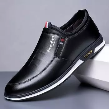 2025 new men s casual leather shoes cowhide formal business leather shoes non-slip loafers high-end men s shoes 38
