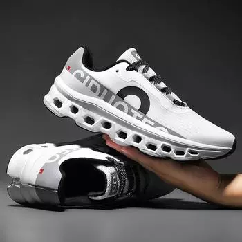 2025 new men s shoes high elastic shock absorption marathon running shoes men s versatile mesh youth sportShoes 36 белый