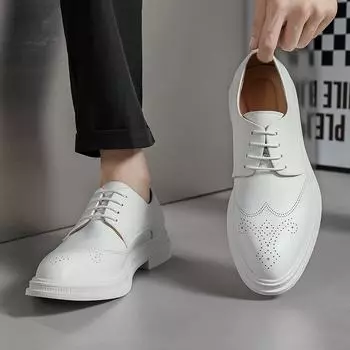 2025 New Men s Shoes Spring Manufacturer Block Business Large Size Leather Shoes Men s Wedding Youth Men s Leather Shoes 38