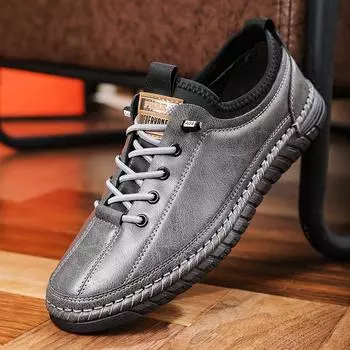 2025 new men s shoes spring men s business casual leather shoes Doudou shoes British shoes men s trendy shoes lazy shoes 38