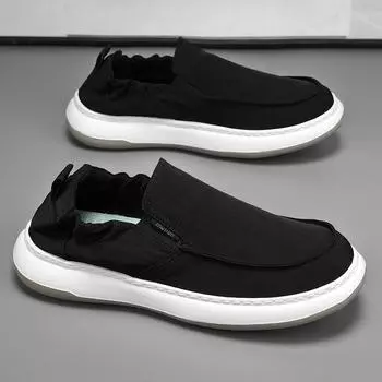 2025 New Men s Summer Lightweight Canvas Slip-On Loafers Breathable Casual Walking Sneakers Comfortable Male Trainers 39