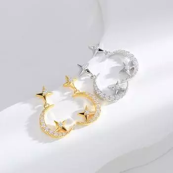 2025 new one-week stud earrings fragrant earrings set new ins light luxury high-end temperament earrings