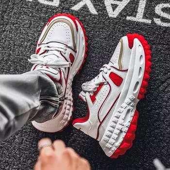 2025 new personalized dad shoes men s heightened fried street boys spring and autumn men s shoes platform European station casual shoes 39