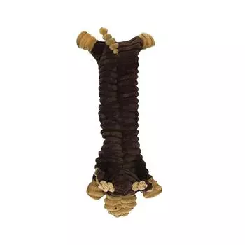 2025 new Pet Sound Bite-Resistant Unfilled Plush Animal Skin Toy Corduroy Farm Pig Cow Dog Shape 19.7IN One Size серый