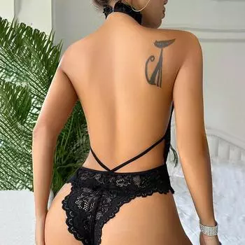 2025 новый сексуальный черный кружевной боди страсть перспектива соблазн секс боди женщины S