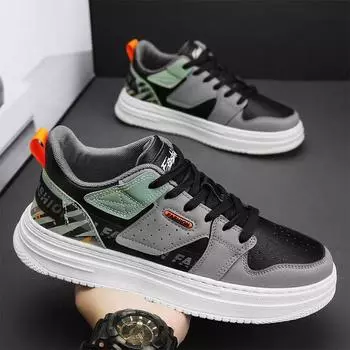 2025 new shoes men s summer breathable little white shoes men s trend versatile soft-soled sports and leisure shoes trendy board shoes 39