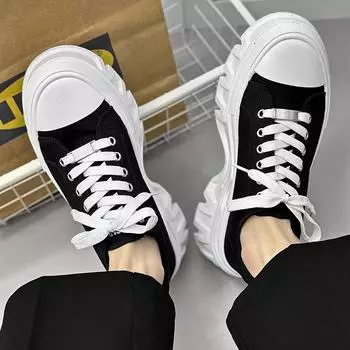 2025 new shoes platform men s shoes bag head casual classic low-top Mori hot-selling large-size women s shoes European size 39 чёрный