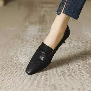2025 new small versatile skirt comfortable and comfortable temperament medium mouth thin heel women 34 коричневый