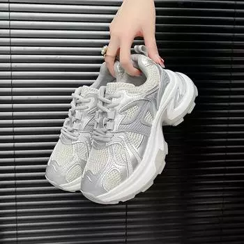 2025 Новые Кроссовки Женские Тенденции Повседневная Обувь Кроссовки На Платформе Повседневная Винтажная Удобная Обувь Модные Кроссовки Tenis Feminino 35 белый