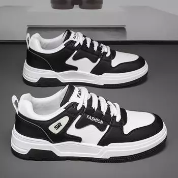 2025 new spring and summer shoes men s fashion casual sports non-slip versatile white shoes panda student board shoes skateboard shoes 39