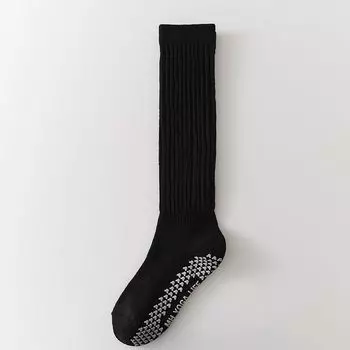 2025 New Spring & Fall Long Yoga Socks Professional Non Slip Pilates Thickened Calf Socks Women s Sports Bunching Socks Black
