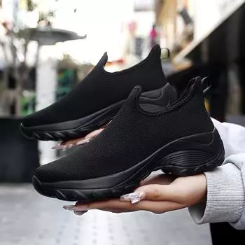 2025 new spring soft-soled fly-woven mesh breathable one-pedal women s casual single shoes fashion trend 35