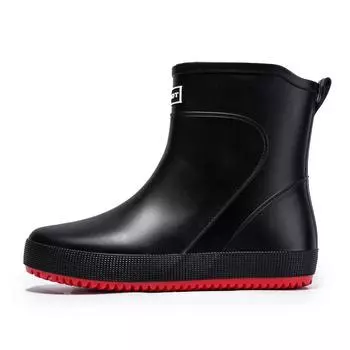 2025 New Style Fashionable Men Rain Boots Light Weight Adult Gumboots for Men Waterproof Rain Shoes for Summer and Rain Season 40 чёрный