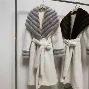 2025 New Style High End Lazy Rabbit Totoro Autumn/Winter Imitation Mink Fur Coat for Women Wearing Outerwear One size fits all