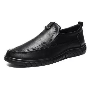 2025 new style leather shoes for men in spring and autumn business casual shoes for drivers. Cattletendon sole antiskid soft sole father s shoes. 39