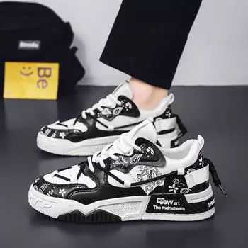2025 new summer breathable board shoes ins trendy shoes sports and leisure running shoes teen men s shoes non-slip shoes 39