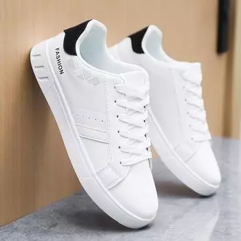2025 new summer men s shoes trend versatile breathable board shoes youth large size casual shoes white shoes men 39