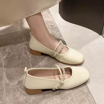 2025 new summer women s shoes temperament lace mesh shoes evening shoes women s flat bottom shallow mouth soft sole single shoes with skirt 35