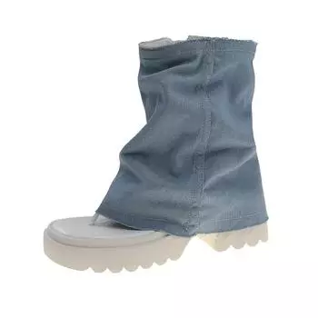2025 new thick-soled height-increasing small sandals, fashionable and versatile casual shoes for summer wear, high-heeled cool boots 35