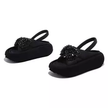 2025 new thick-soled heightening non-slip slippers, wearing bow-tie cool slippers, versatile casual slippers 35