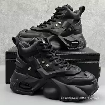 2025 new trendy dad shoes high-end fashion versatile casual sports shoes men s platform low-top running shoes 39