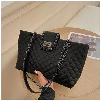 2025 New Trendy Light Luxury High-Grade Big Bag Women s Bag Shoulder Bag Large Capacity Commuter All-Matching Carrying Tote Bag Black