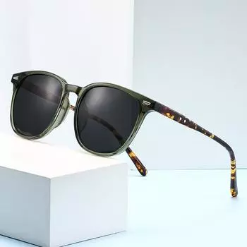 2025 New Ultra Light Square Black Face Enhancing Sunglasses With Trendy Natural Color And Uv Resistant Sunglasses 3069