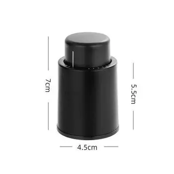 2025 New Vacuum Wine Bottle Cap Stopper Sealed Storage Vacuum Memory Wine Stopper Push Style Bar Tools Barware Wine Cork Black