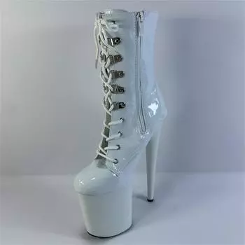 2025 new waterproof table knight boots women s average size low tube adhesive bottom short tube round head white super high heel zipper fashion boots 34 белый